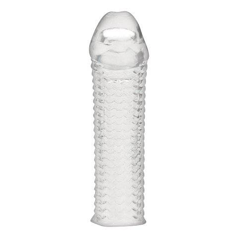 Текстурированная насадка на пенис Clear Textured Penis Enhancing Sleeve Extension - 16,5 см.