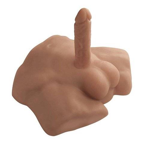 Карамельный мужской полуторс с фаллоимитатором SILEXD Apollo S 7