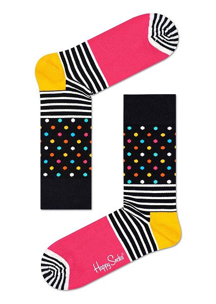 Яркие носки Stripes And Dots Sock с точками и полосками