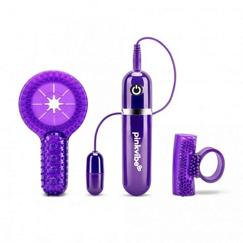 Набор из 2 фиолетовых эрекционных колец с вибрацией