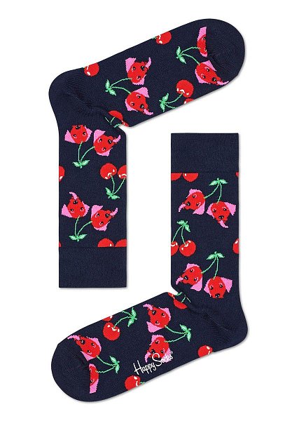 Черные носки Cherry Dog Sock с вишенками-собачками