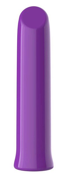 Фиолетовый перезаряжаемый мини-вибратор - 13,7 см.