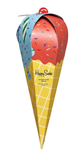 Набор из 2 пар детских носков Happy socks 2-Pack Ice Cream Socks Gift Set