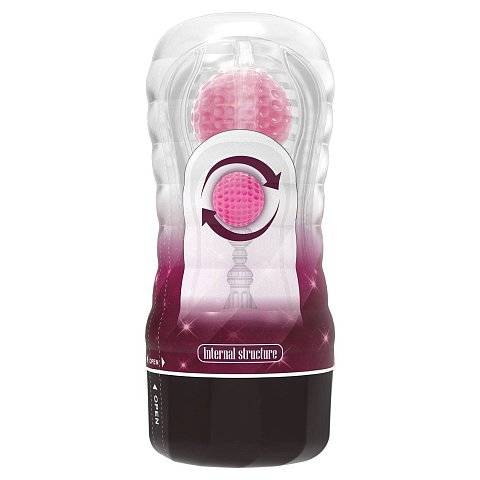 Прозрачный текстурированный мастурбатор Vacuum Cup Masturbator Black Hole