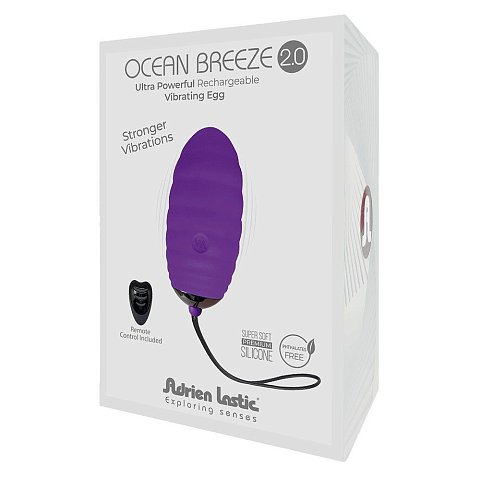 Фиолетовое виброяйцо с пультом ДУ Ocean Breeze 2.0 + LRS