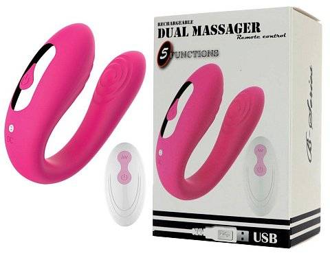 Розовый вибратор для пар с пультом ДУ
