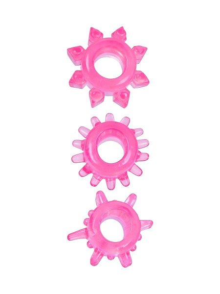 Комплект из трех розовых эрекционных колец