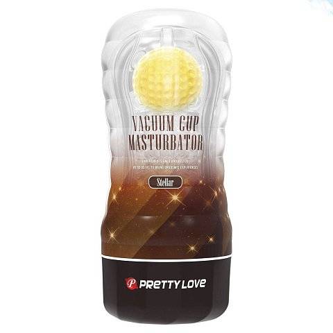 Прозрачный текстурированный мастурбатор Vacuum Cup Masturbator Stellar