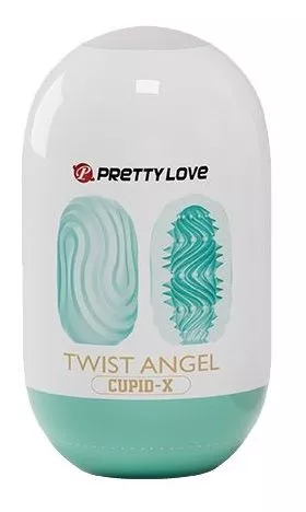 Бирюзовый мастурбатор-яйцо Twist Angel